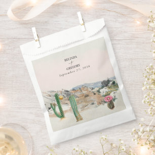 Aquarell-Wüstenkaktus-Boho-Hochzeit Geschenktütchen