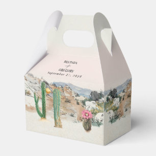 Aquarell-Wüstenkaktus-Boho-Hochzeitsgeschenk Geschenkschachtel