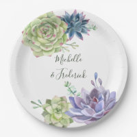 Aquarell-Wüstenkaktus-Sukkulenten-Hochzeit