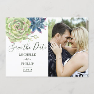 Aquarell Wüstenkaktus Sukkulenten Save-the-Date Save The Date