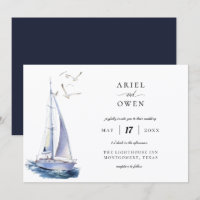 Aquarell-Yacht-Maritimes-Hochzeitsmotiv