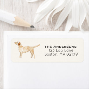 Aquarell Yellow Lab Silhouette Adresse