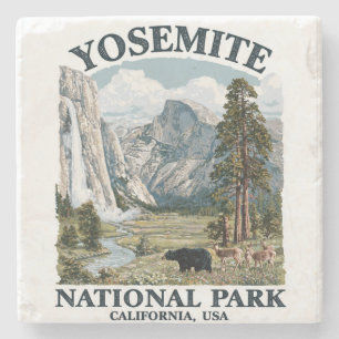 Aquarell Yosemite-Nationalpark, Kalifornien Steinuntersetzer