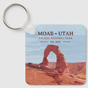 Aquarell Zarter Bogen Moab Utah Nationalpark Schlüsselanhänger