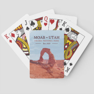 Aquarell Zarter Bogen Moab Utah Nationalpark Spielkarten