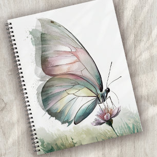 Aquarell Zarter Schmetterling Notizbuch