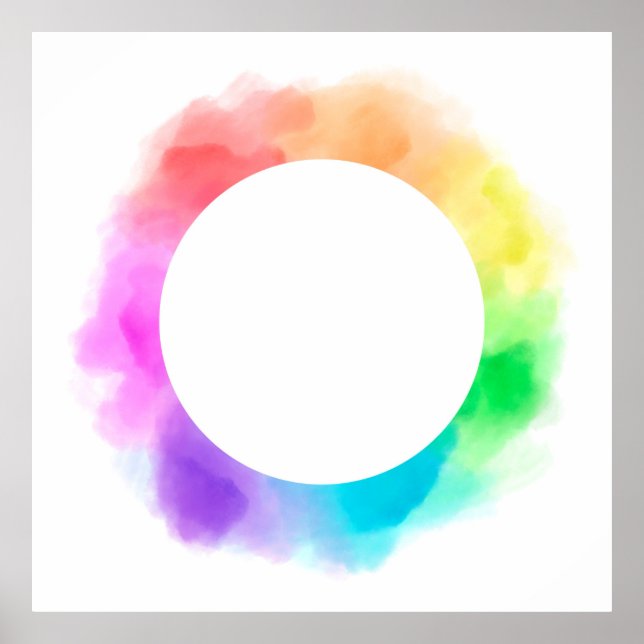 Aquarell zeichnend Hintergrund Poster (Vorne)