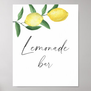 Aquarell-Zitrone Citrus modern - Limonadenbar Poster
