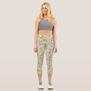 Aquarell Zitronen 19 Capri Leggings