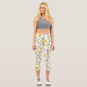 Aquarell-Zitronen 21 Capri Leggings