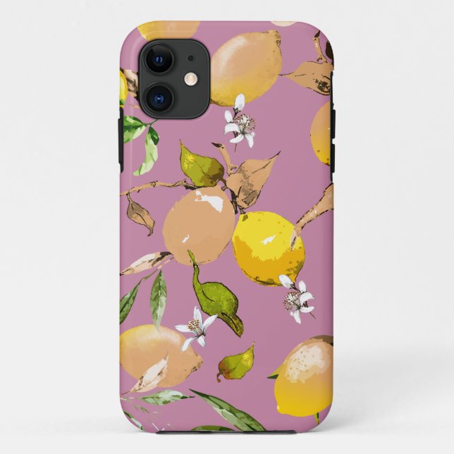 Aquarell-Zitronen 24 Case-Mate iPhone Hülle (Rückseite)
