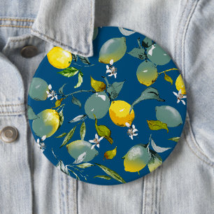 Aquarell Zitronen 28 Button