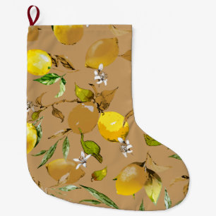 Aquarell-Zitronen 33 Großer Weihnachtsstrumpf