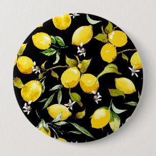 Aquarell-Zitronen 7 Button