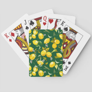 Aquarell-Zitronen 9 Spielkarten
