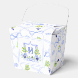 Aquarell-Zitronenbaum-Monogrammwappen Geschenkschachtel
