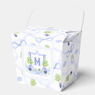 Aquarell-Zitronenbaum-Monogrammwappen Geschenkschachtel