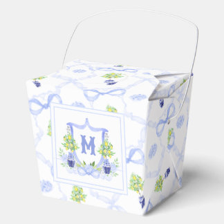 Aquarell-Zitronenbaum-Monogrammwappen Geschenkschachtel
