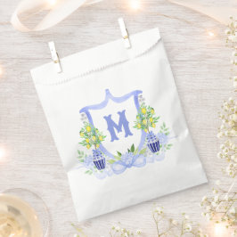Aquarell-Zitronenbaum-Monogrammwappen Geschenktütchen