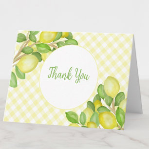 Aquarell-Zitronengelb-Baby-Shower-Dankeskarten Dankeskarte