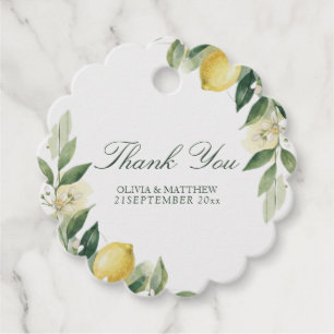 Aquarell-Zitrus-Grün-Limonen-Botanische-Hochzeit Geschenkanhänger