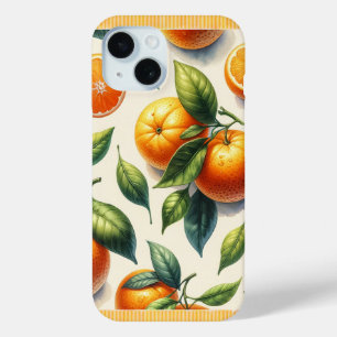Aquarell Zitrus Orange Blätter Hochzeit Case-Mate iPhone Hülle