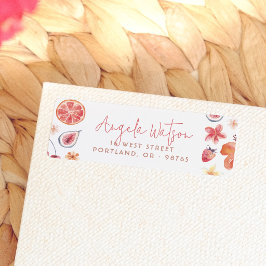Aquarell-Zitrus-Rosa-Rücksendeadresse