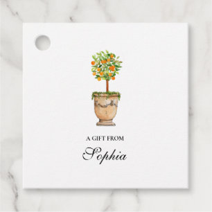 Aquarell-Zitrusbaum-Topiary-Geschenkanhänger Geschenkanhänger