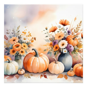 Aquarell zur Feier des Herbstes Fotodruck