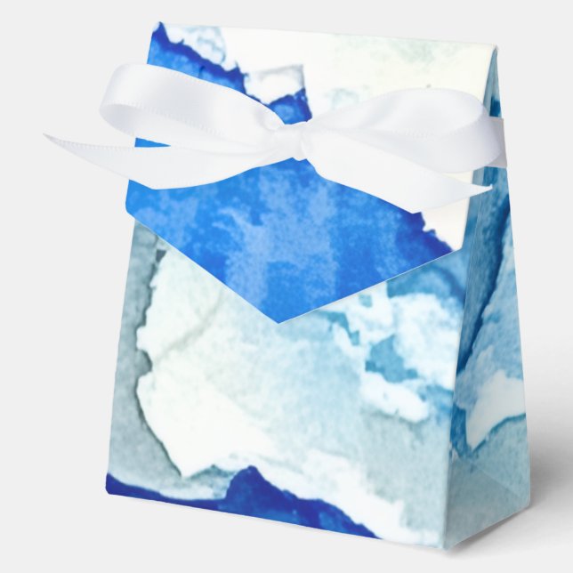 Aquarell Zwei Wolken Malerei Geschenkschachtel (Vorderseite)