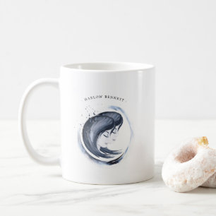 Aquarell Zwillinge Astrologie Sternzeichen Monog Kaffeetasse