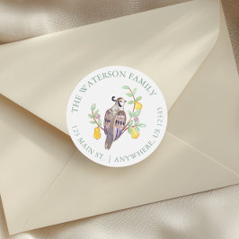 Aquarell Zwölf Tage Weihnachtsadresse Runder Aufkleber