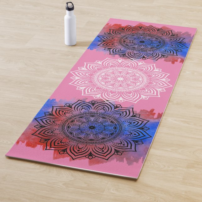 Aquarellaktion Mandala Yogamatte (Beispiel)