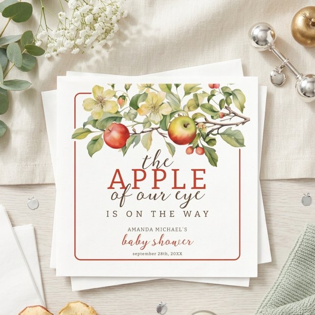 Aquarellappel unserer Eye Fall Baby Dusche Serviette (Von Creator hochgeladen)