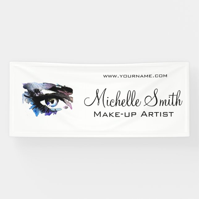 Aquarellaugen mit Lasche-Erweiterung Make-up Banner (Horizontal)