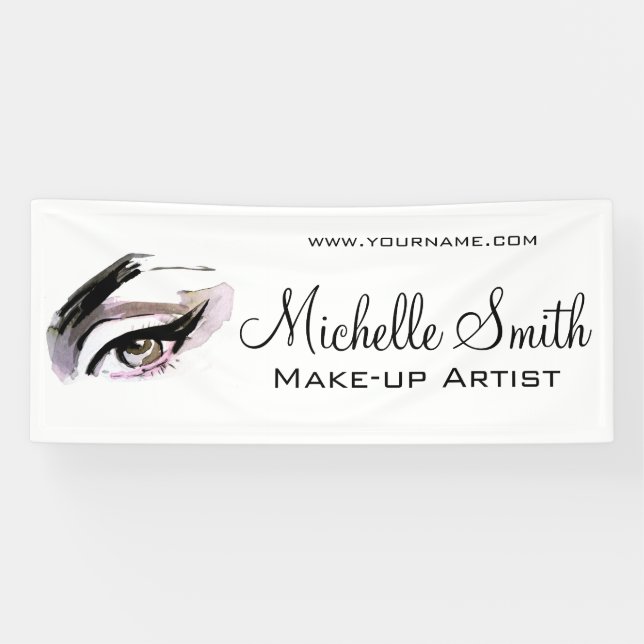 Aquarellaugen mit Lasche-Erweiterung Make-up Banner (Horizontal)
