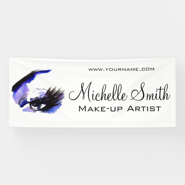 Aquarellaugen mit Lasche-Erweiterung Make-up Banner (Horizontal)