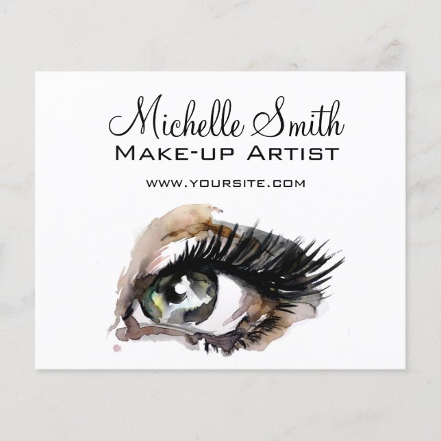 Aquarellaugen mit Lasche-Erweiterung Make-up Flyer (Vorne)
