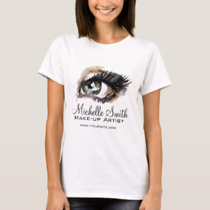 Aquarellaugen mit Lasche-Erweiterung Make-up T-Shirt
