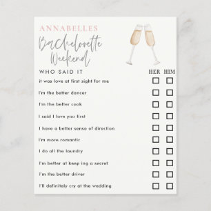 Aquarellbachelorette, der das Spiel sagte