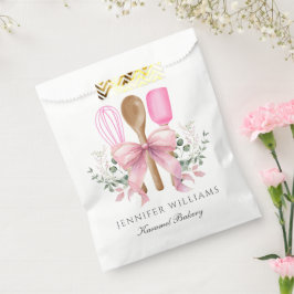 Aquarellbäckerei Utensities Pink Bow Personalisier Geschenktütchen