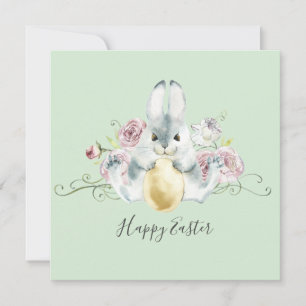 Aquarellbad Bunny & Blume Ostern Karte