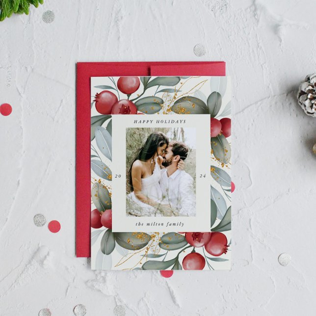 Aquarellbahn Berries Ein Foto Ferienkarte Feiertagskarte (Von Creator hochgeladen)