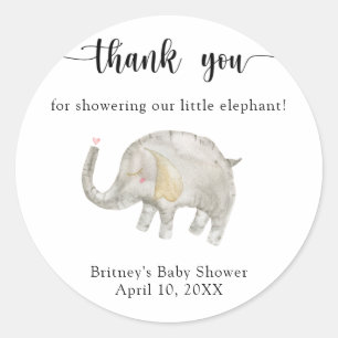 Aquarellballon-Elefant vielen Dank Runder Aufkleber