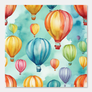 Aquarellballons Whimsikfarbenes Kinderzimmer Tapete