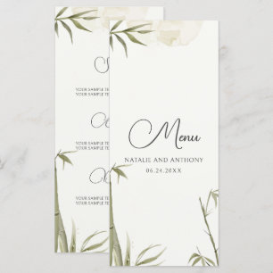 Aquarellbambus Menükarte