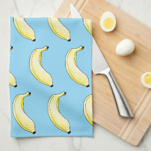 Aquarellbanane Geschirrtuch