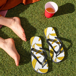 Aquarellbananen - gelb flip flops