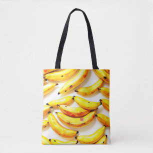 Aquarellbananen mit weißem Untergrund