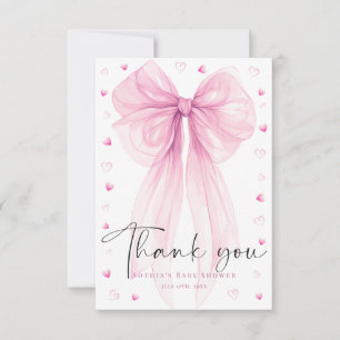 Aquarellband & Herzen Baby Shower Dankeskarte